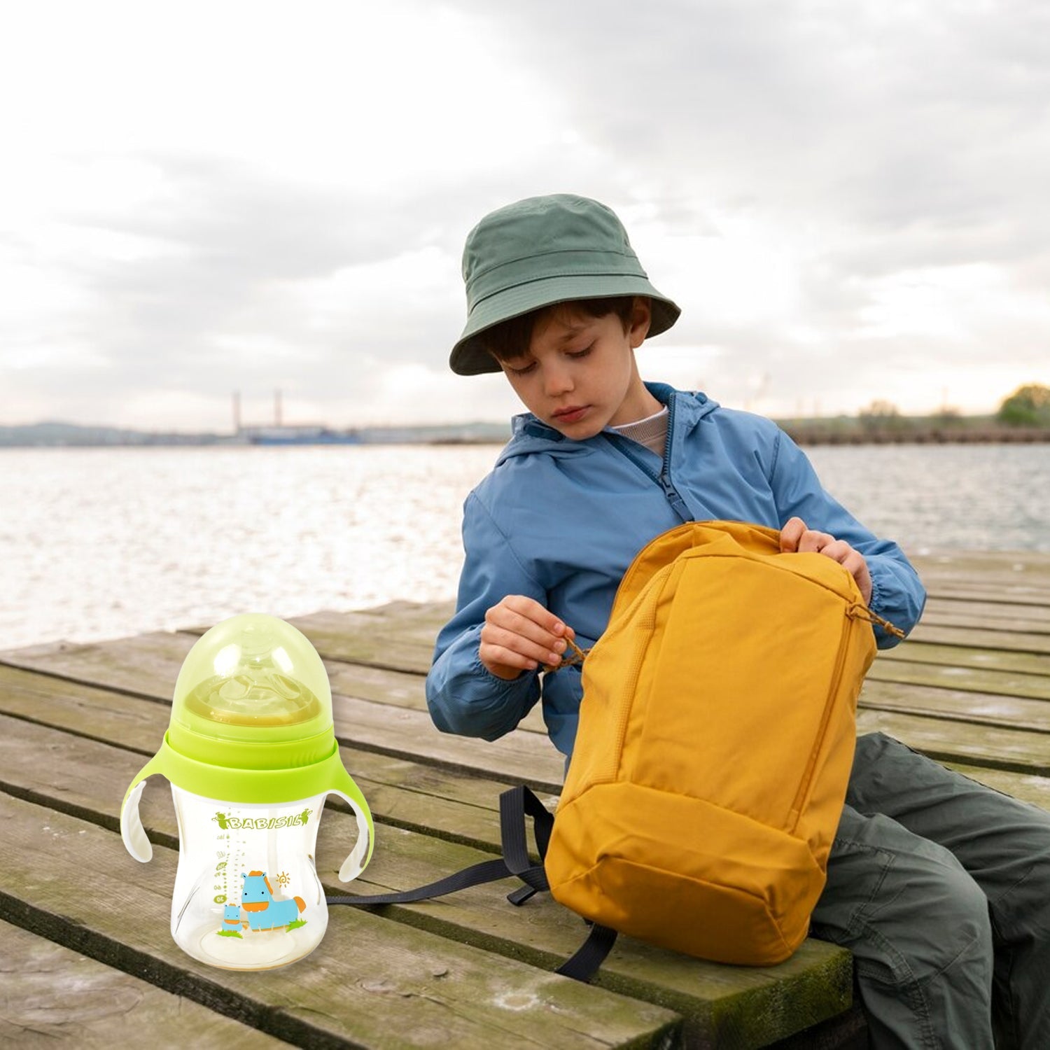 Plastic Baby Feeding Bottle with Handles Straw (300 ML / 1 Pc) Plastic Baby Feeding Bottle with Handles Straw (300 ML / 1 Pc)